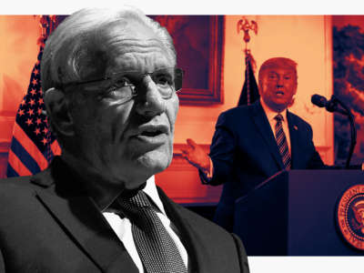 Bob Woodward and President Donald Trump