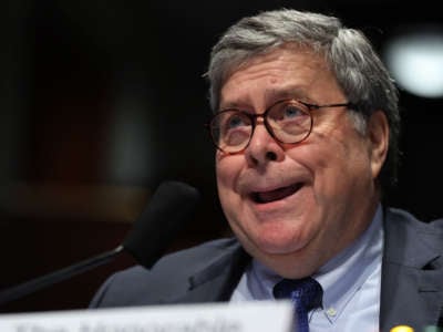 Attorney General William Barr testifies before the House Judiciary Committee in the Congressional Auditorium at the U.S. Capitol Visitors Center, July 28, 2020, in Washington, D.C.