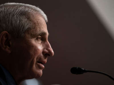 Dr. Anthony Fauci, director of the National Institute of Allergy and Infectious Diseases, testifies at a hearing of the Senate Health, Education, Labor and Pensions Committee on September 23, 2020, in Washington, D.C.