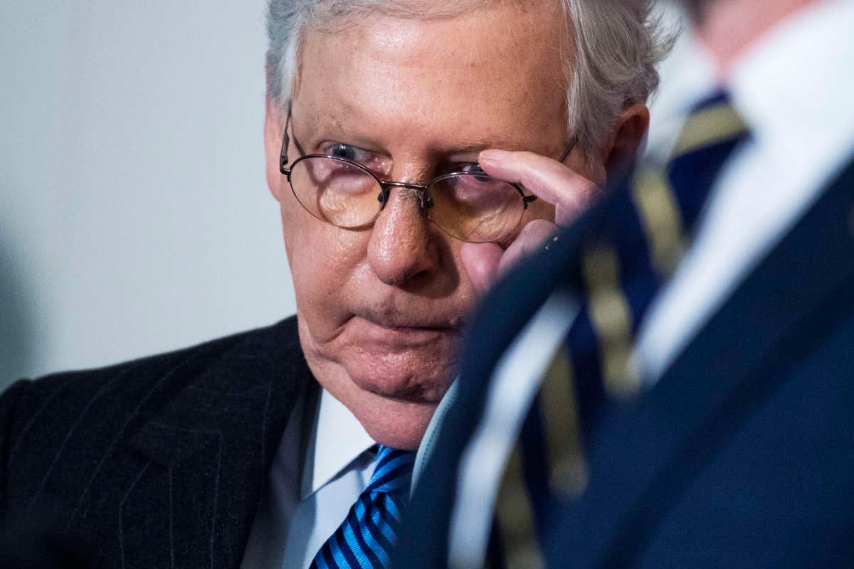 Mitch Mcconnell, but it definitely looks like he's wearing concealer which... lol