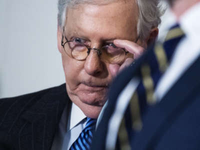 Mitch Mcconnell, but it definitely looks like he's wearing concealer which... lol