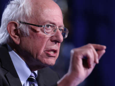 Sen. Bernie Sanders speaks at George Washington University on September 24, 2020, in Washington, D.C.