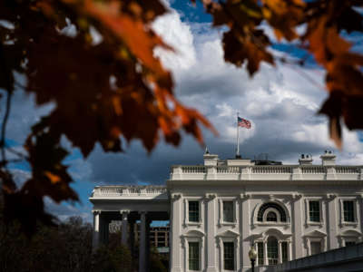 Clouds float over the White House on November 17, 2020 in Washington, D.C.