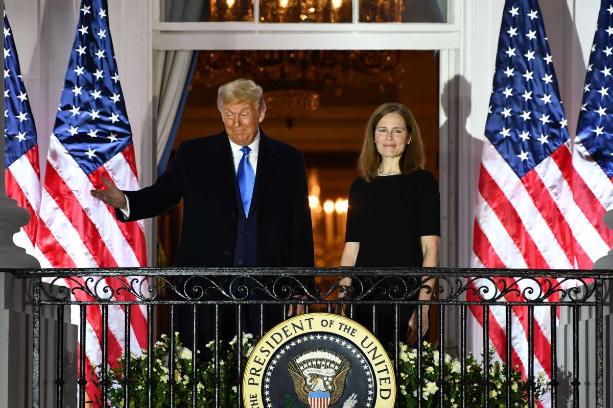 Donald Trump and Amy Coney Barrett