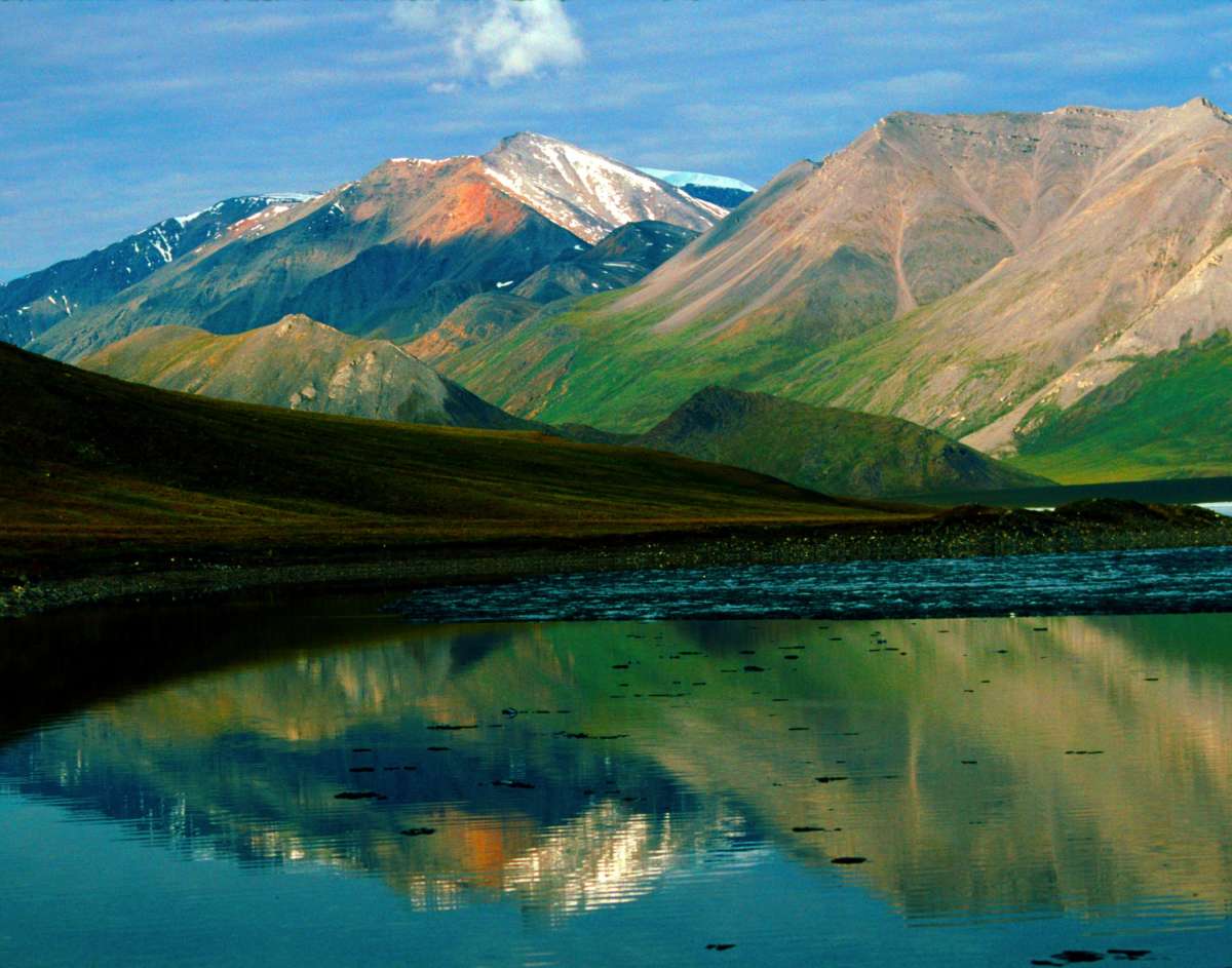A beautifully shot landscape of mountains near a lake