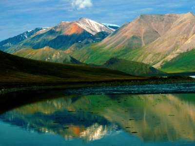 A beautifully shot landscape of mountains near a lake