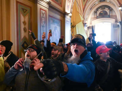 Trump supporters breach the U.S. Capitol on January 6, 2021, in Washington, D.C.