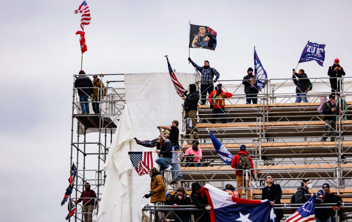 Trump supporters storm the U.S. Capitol following a rally with President Trump on January 6, 2021, in Washington, D.C.