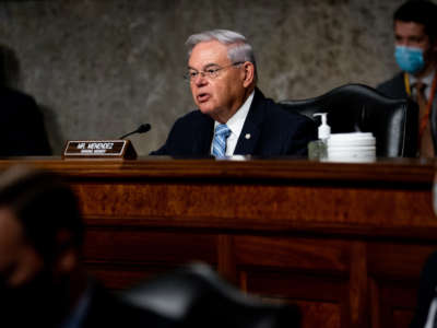 Senate Committee on Foreign Relations Ranking Member Robert Menendez speaks during a Senate Committee on Foreign Relations hearing on Capitol Hill in Washington, D.C., on September 24, 2020.