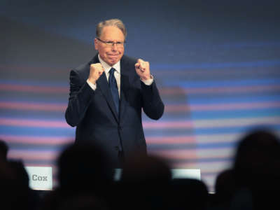 Wayne LaPierre, NRA vice president and CEO attends the NRA annual meeting of members at the 148th NRA Annual Meetings and Exhibits on April 27, 2019, in Indianapolis, Indiana.