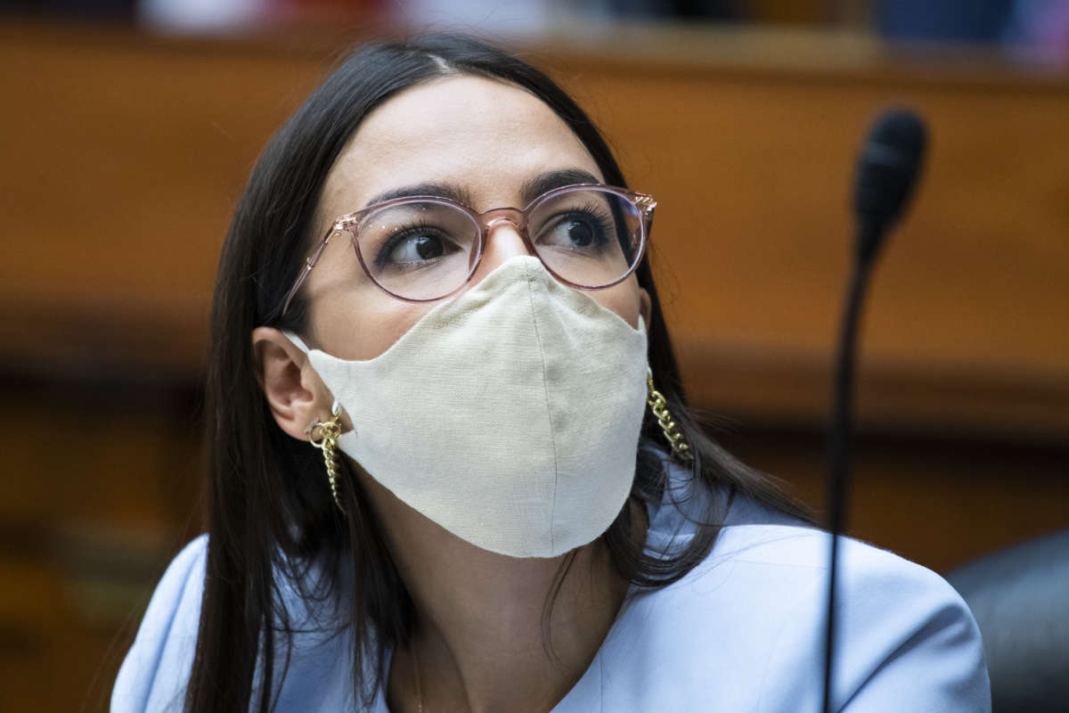 Rep. Alexandria Ocasio-Cortez is seen in the Rayburn House Office Building on Monday, August 24, 2020.