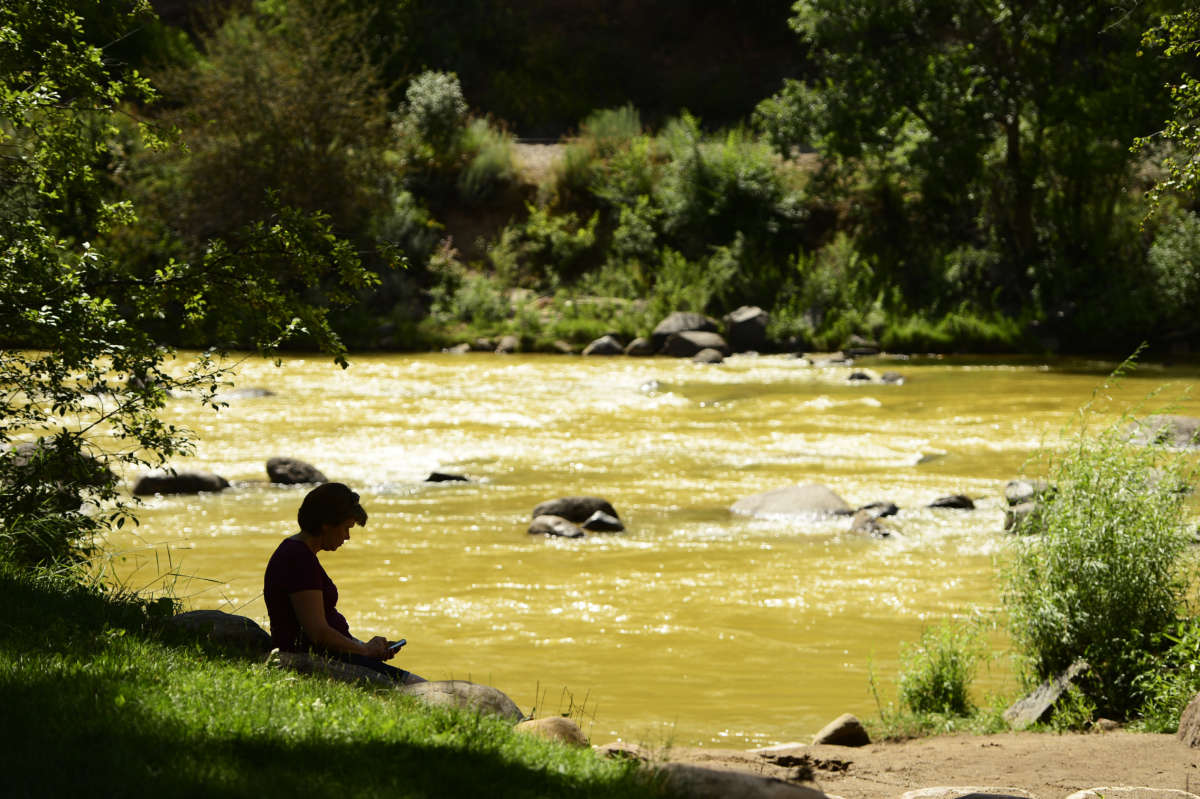 Over a million gallons of mine wastewater from the Gold King Mine in Silverton has made way into the Animas River closing the river and put the city of Durango, Colorado, on alert, as seen on August 8, 2015.