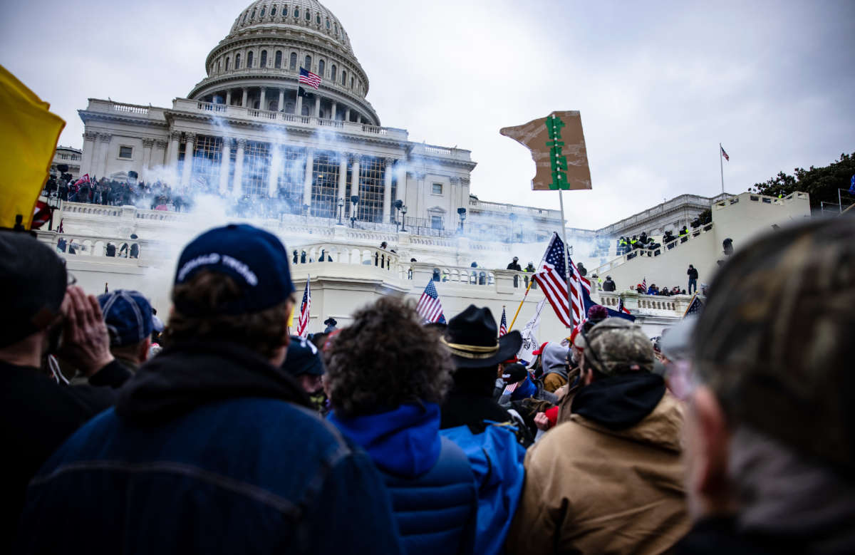 Trump supporters storm the U.S. Capitol following a rally with President Trump on January 6, 2021, in Washington, D.C.