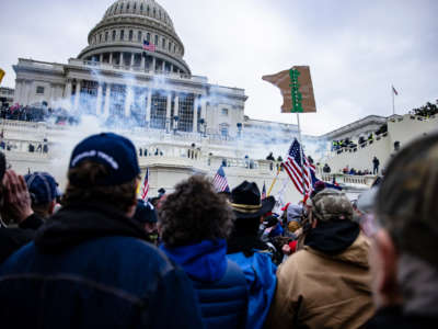 Trump supporters storm the U.S. Capitol following a rally with President Trump on January 6, 2021, in Washington, D.C.