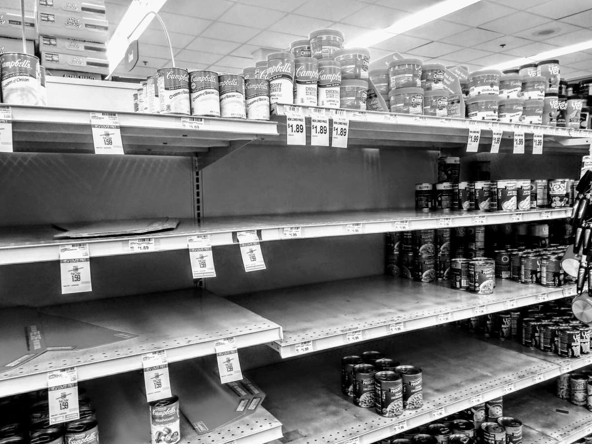 Grocery stores across the world were suddenly barren as shoppers stockpiled food and household goods when lockdowns began in early 2020. 