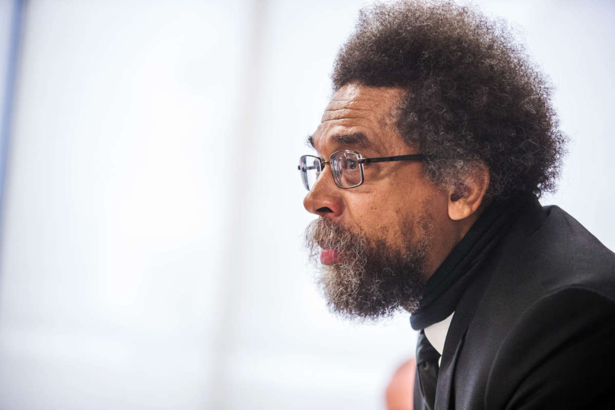 Cornel West speaks during a press conference at The National Press Club on September 15, 2016, in Washington, D.C.