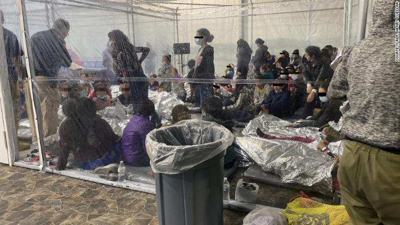 U.S. Border Patrol overflow facility in Donna, Texas.