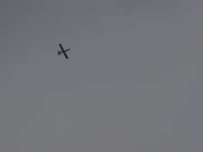 A military drone is seen flying over the Syrian village of Nahleh on October 31, 2020.