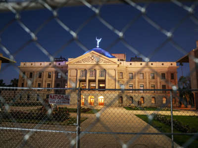 View of the Arizona State Capitol building on January 17, 2021, in Phoenix, Arizona.