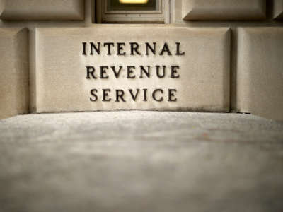 The front facade of the IRS building