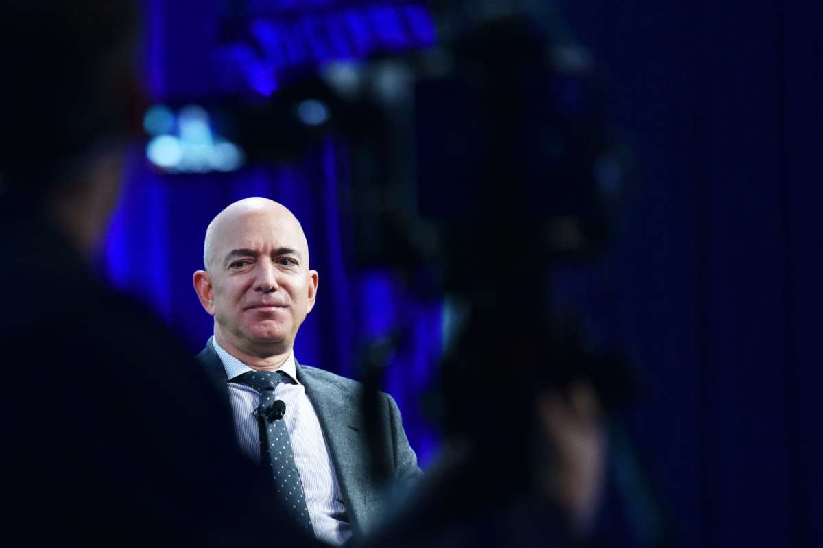 Jeff Bezos, looking mildly uncomfortable for some reason