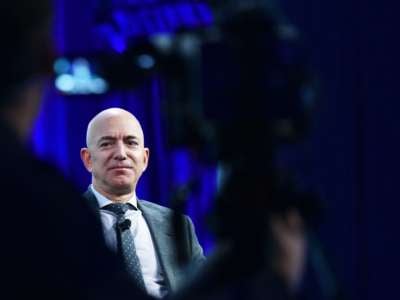 Jeff Bezos, looking mildly uncomfortable for some reason