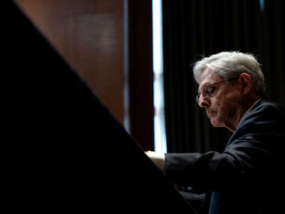 Attorney General Merrick Garland testifies before a hearing of the Senate Appropriations Subcommittee on Commerce, Justice, Science, and Related Agencies on June 9, 2021, in Washington, D.C.