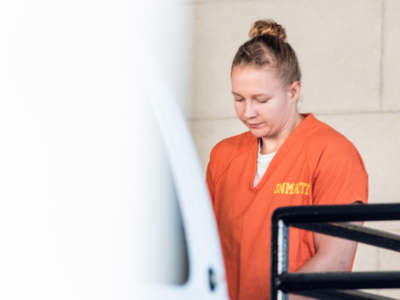 Reality Winner exits the Augusta Courthouse on June 8, 2017, in Augusta, Georgia. Winner is an intelligence industry contractor accused of leaking National Security Agency (NSA) documents.