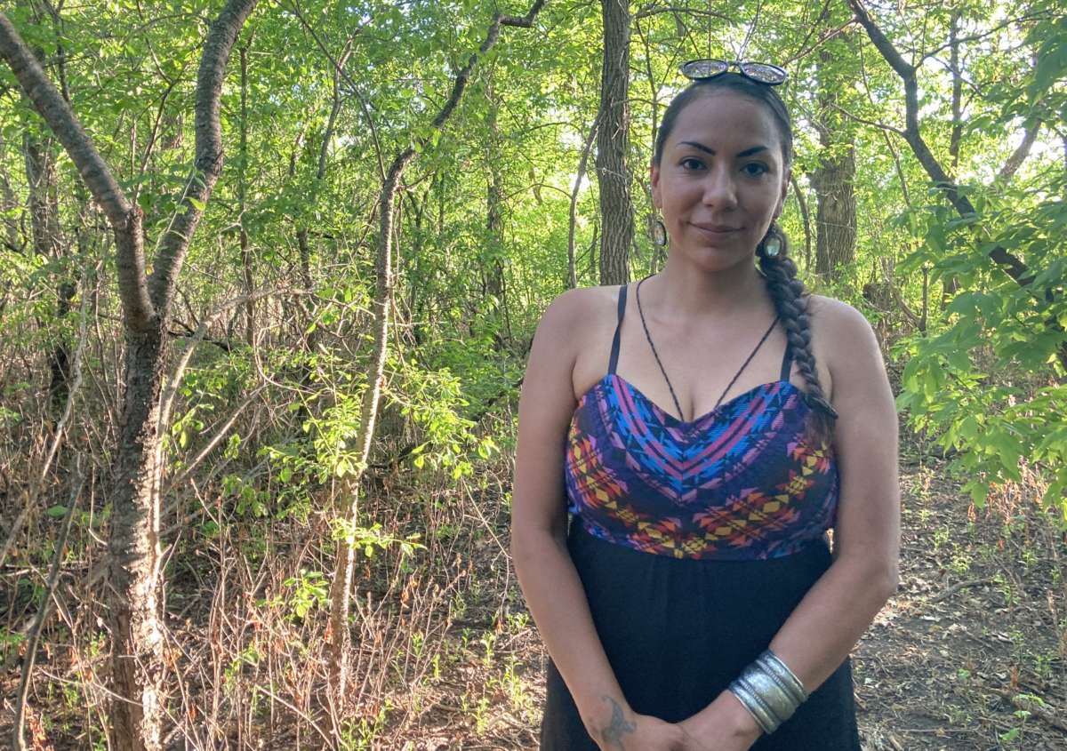 Red Lake Tribal Cultural Resource Monitor Sasha Beailieu at the Treaty People Gathering in Waubun, Minnesota, on June 5, 2021.