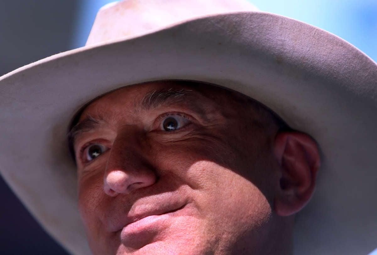 Jeff Bezos wore a cowboy hat again. Real cowboys are rolling their