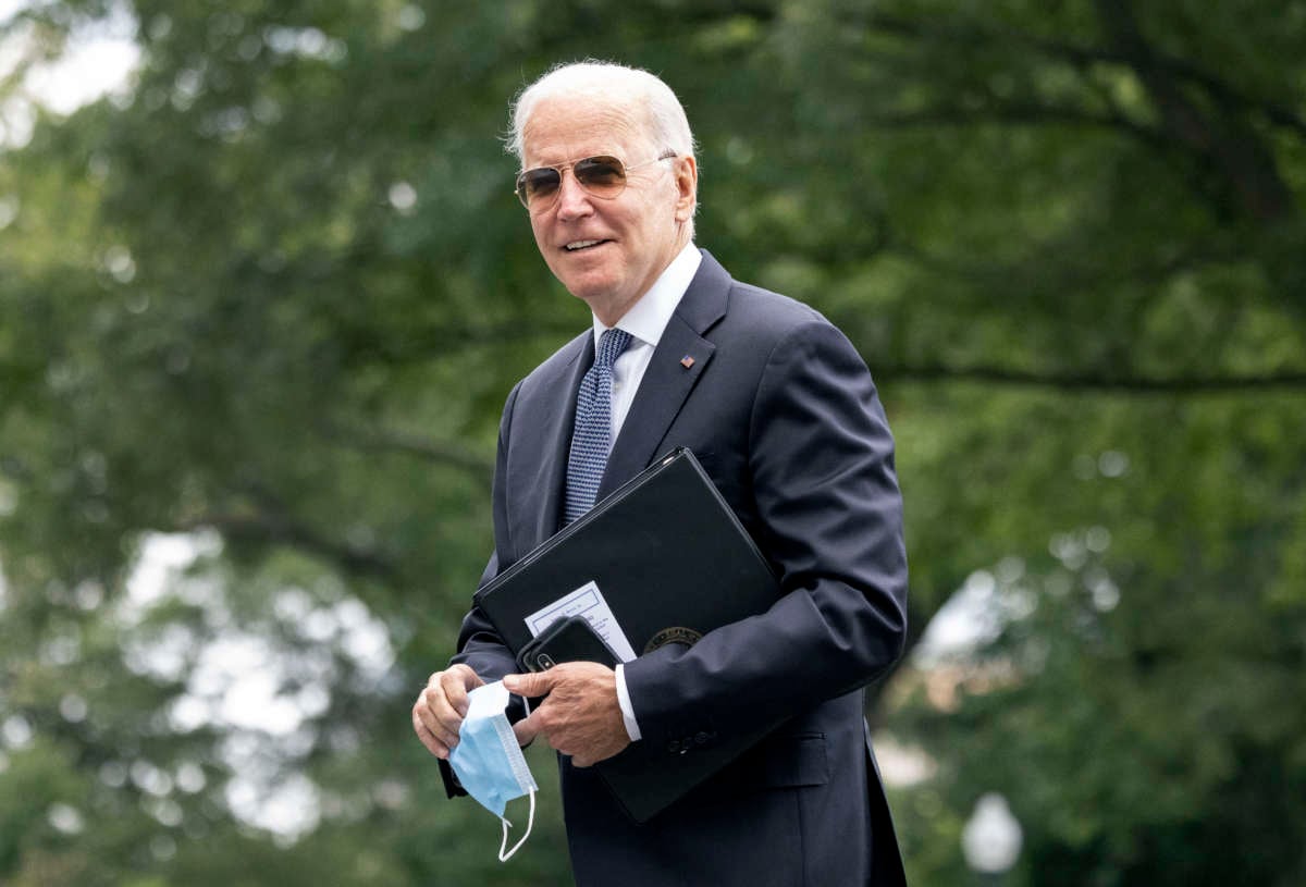 President Joe Biden returns to the White House on August 02, 2021 in Washington, D.C.