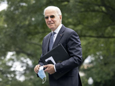 President Joe Biden returns to the White House on August 02, 2021 in Washington, D.C.