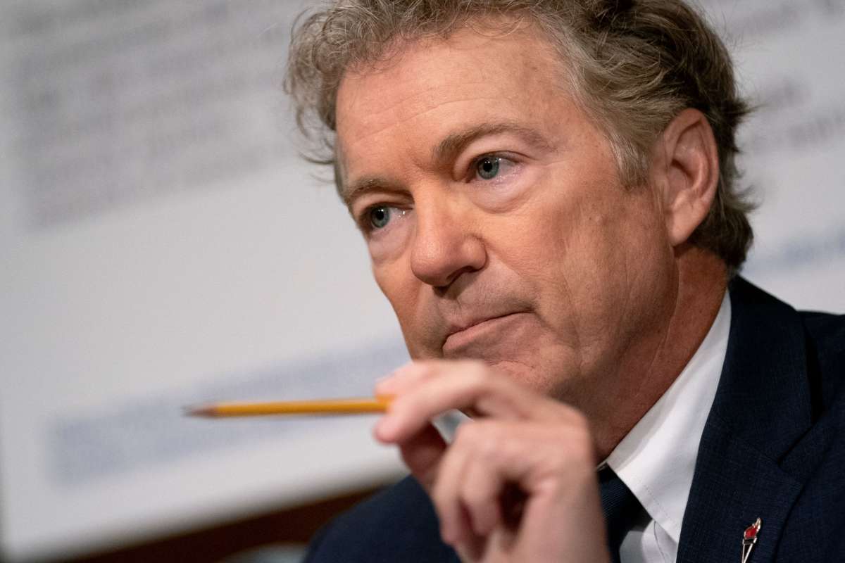 Senator Rand Paul (R-Kentucky) speaks during the Senate Health, Education, Labor, and Pensions Committee hearing on Capitol Hill in Washington, D.C., on July 20, 2021.