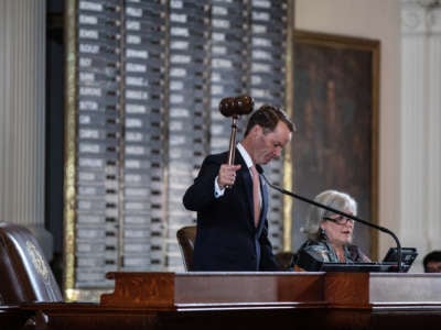 Texas Speaker of the House Dade Phelan, R-Beaumont, gavels in the 87th Legislature's special session in the House chamber at the State Capitol on July 8, 2021 in Austin, Texas.