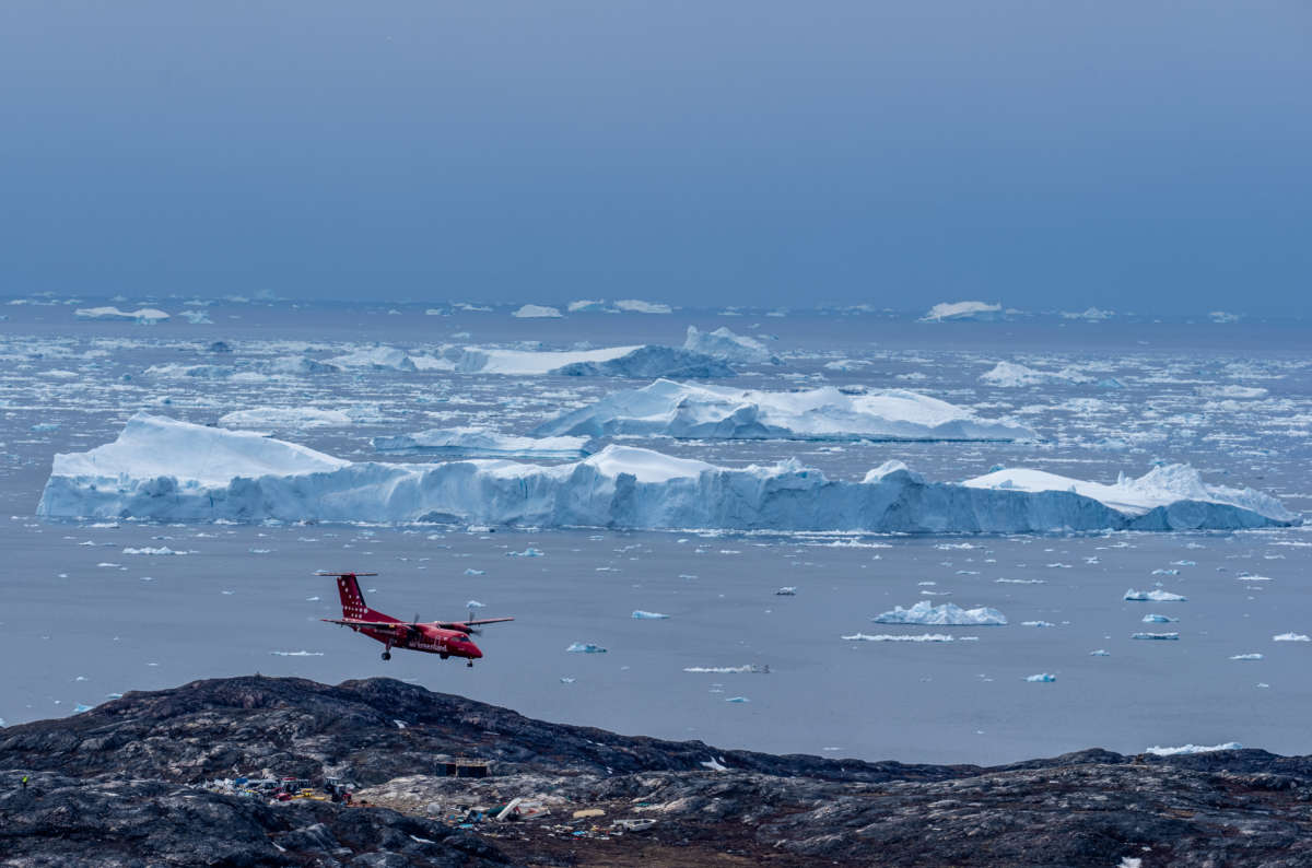 Icebergs near Ilulissat, Greenland, on May 19, 2021.