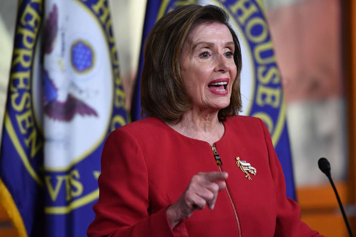 House Speaker Nancy Pelosi speaks during a press conference at the U.S. Capitol in Washington, D.C., on September 8, 2021.