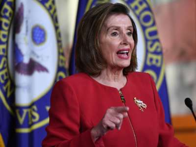 House Speaker Nancy Pelosi speaks during a press conference at the U.S. Capitol in Washington, D.C., on September 8, 2021.