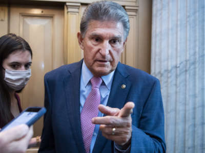 Sen. Joe Manchin is seen during a senate vote in the U.S. Capitol on September 22, 2021.