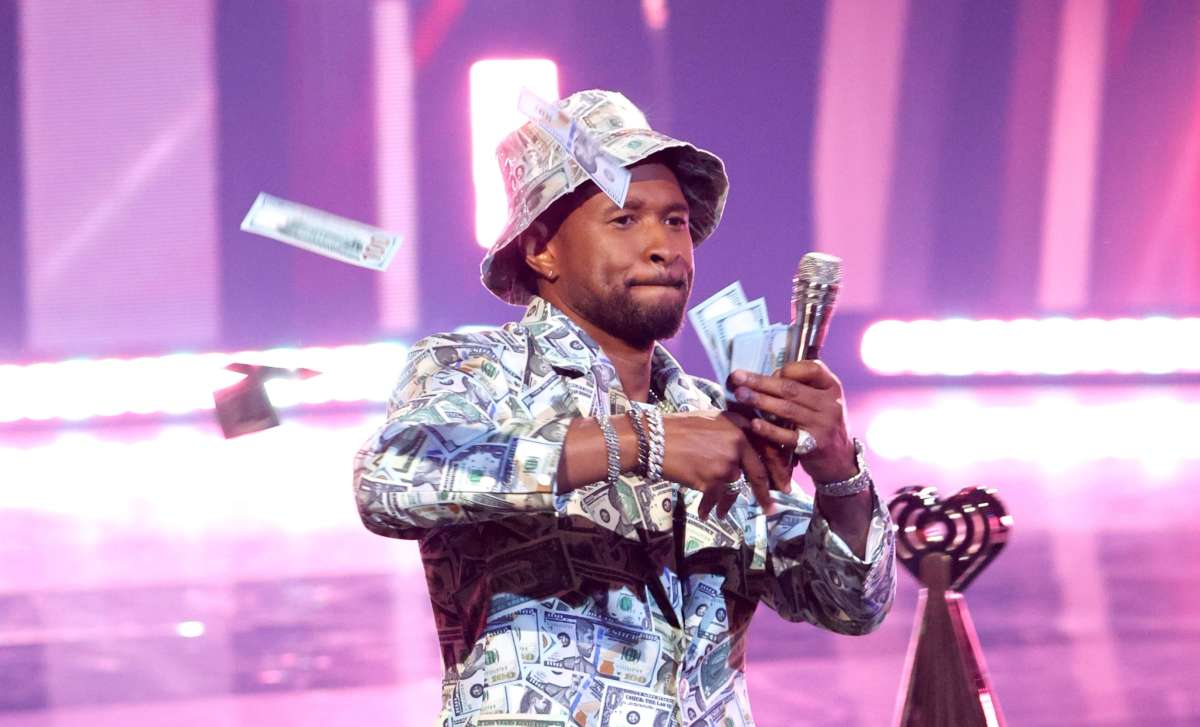 Host Usher speaks onstage at the 2021 iHeartRadio Music Awards at The Dolby Theatre in Los Angeles, California, which was broadcast live on Fox on May 27, 2021.