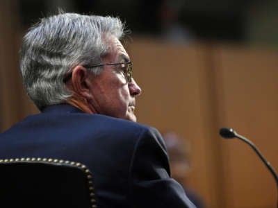 Chair of the Federal Reserve Jerome Powell appears before a Senate committee on September 28, 2021 in Washington, D.C.