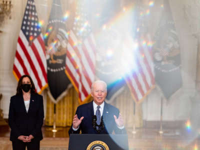 President Joe Biden delivers remarks in the East Room of the White House on August 10, 2021, in Washington, D.C.