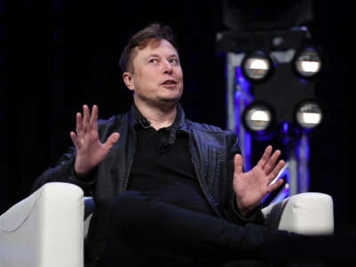 Elon Musk speaks at the 2020 Satellite Conference and Exhibition on March 9, 2020, in Washington, D.C.