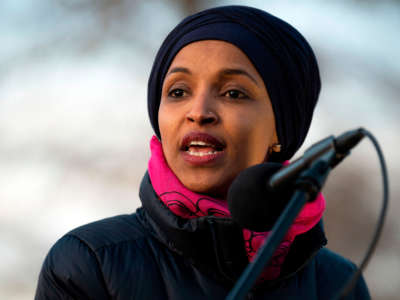 Congresswoman Ilhan Omar speaks on Capitol Hill in Washington, D.C., on January 9, 2020.