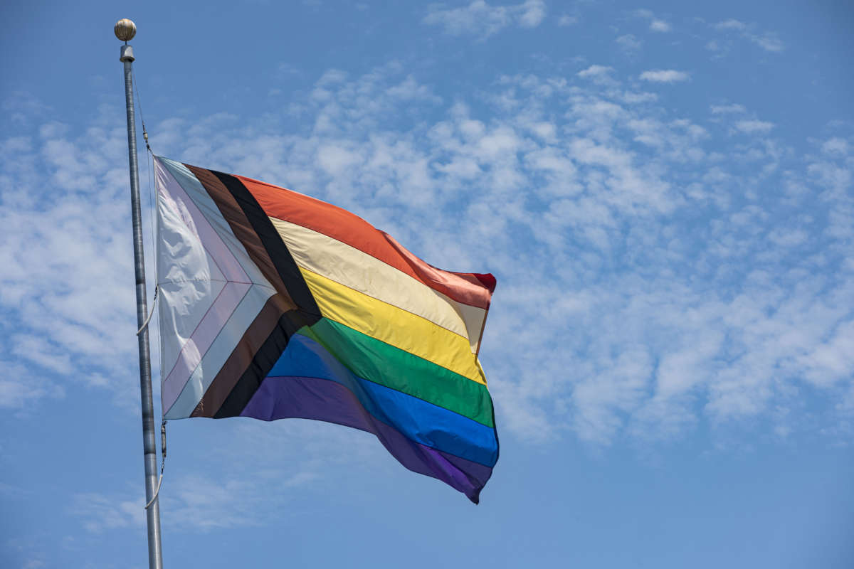 General view of San Diego's Pride Flag at She Fest on July 10, 2021, in San Diego, California.