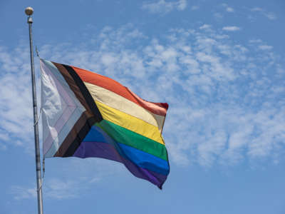 General view of San Diego's Pride Flag at She Fest on July 10, 2021, in San Diego, California.