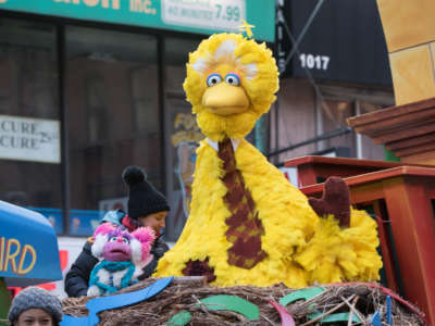 Big Bird of Sesame Street attends the 2018 Macy's Thanksgiving Day Parade on November 22, 2018, in New York City.