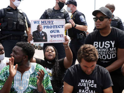 People protest for their right to vote