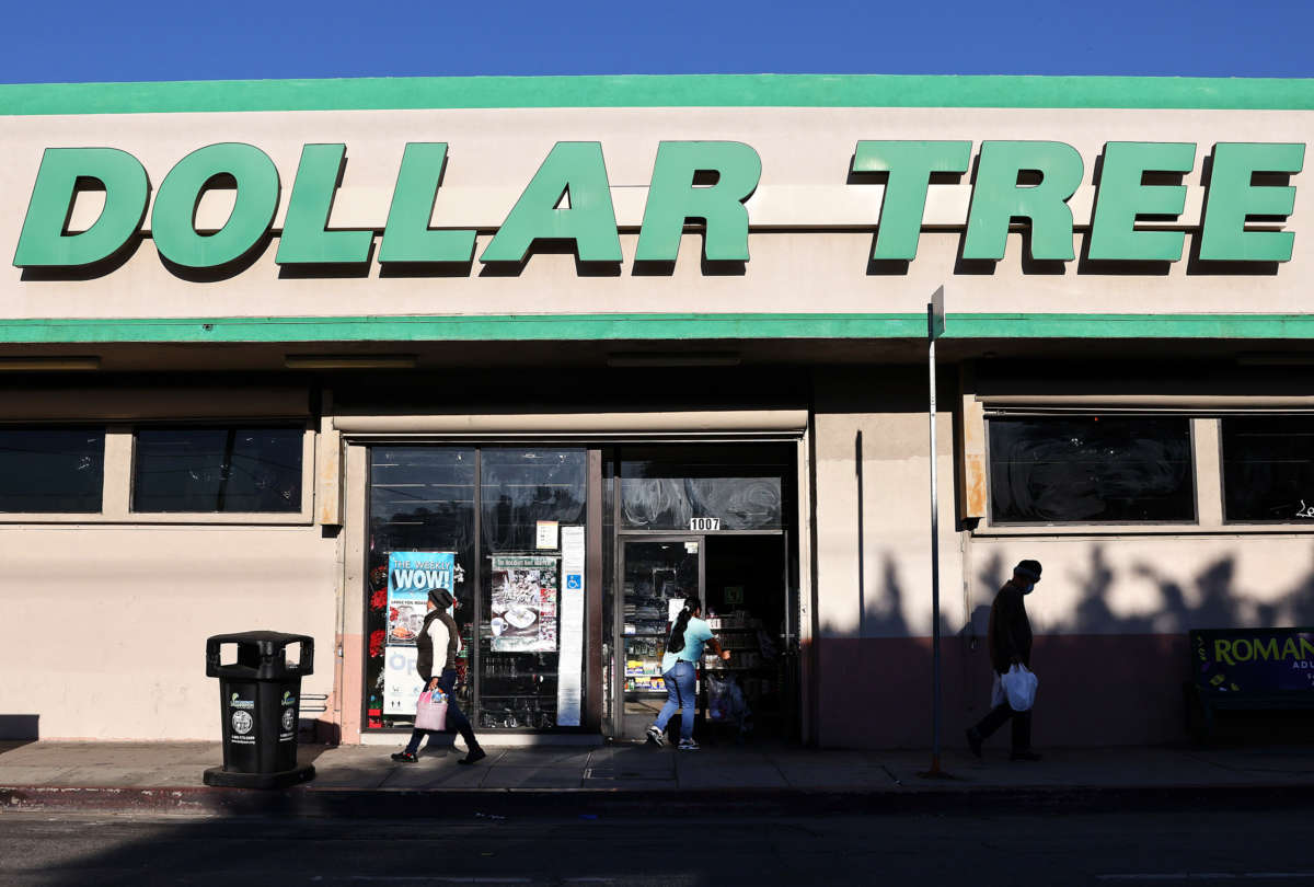 The facade of a Dollar Tree