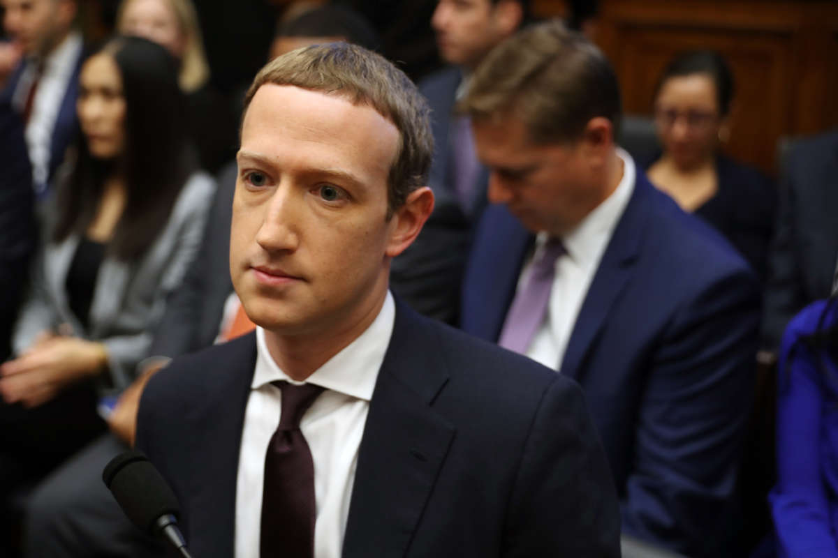 Facebook co-founder and CEO Mark Zuckerberg arrives to testify before the House Financial Services Committee in the Rayburn House Office Building on Capitol Hill on October 23, 2019, in Washington, D.C.