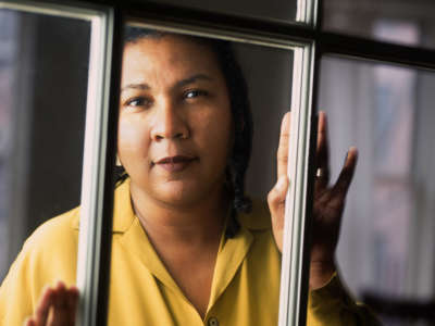 Author and cultural critic bell hooks poses for a portrait on December 16, 1996, in New York City.